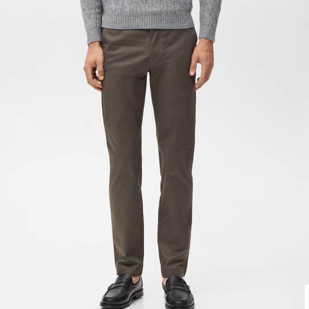 Mango (Men’s) Brown Slim Fit Trousers